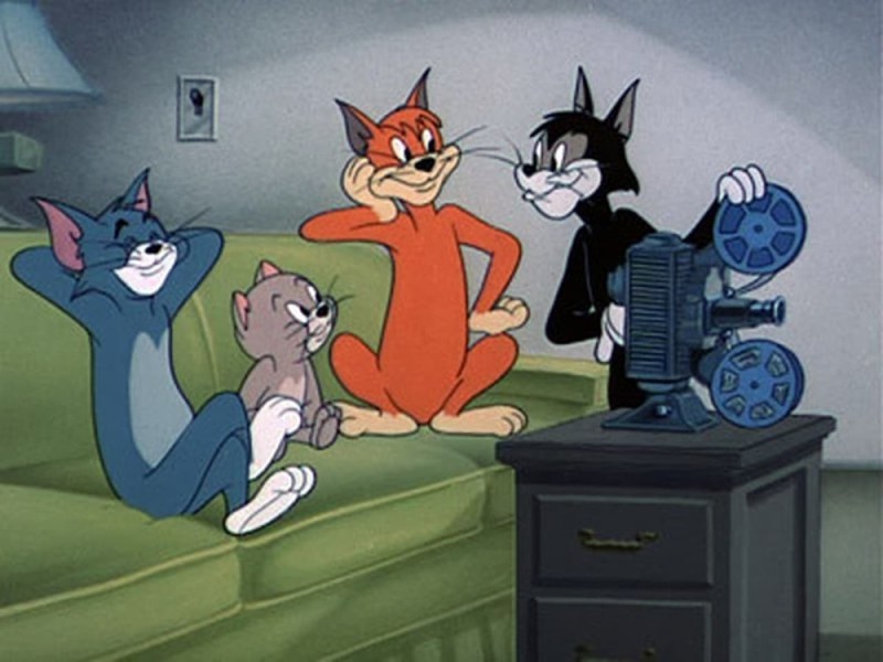 Create meme: Tom and Jerry 1955, cat Tom and Jerry, Tom and Jerry are three cats