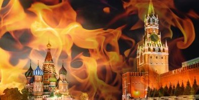 Создать мем: москва, москва в огне, горящий кремль