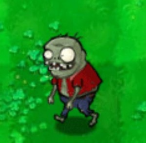 Создать мем: растения против зомби 1 часть, plants vs. zombies, зомби против растений зомби чертёнок