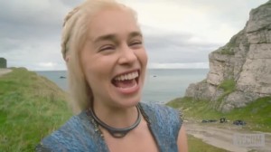 Create meme: daenerys laughter, khaleesi laughs, Emilia Clarke ugly