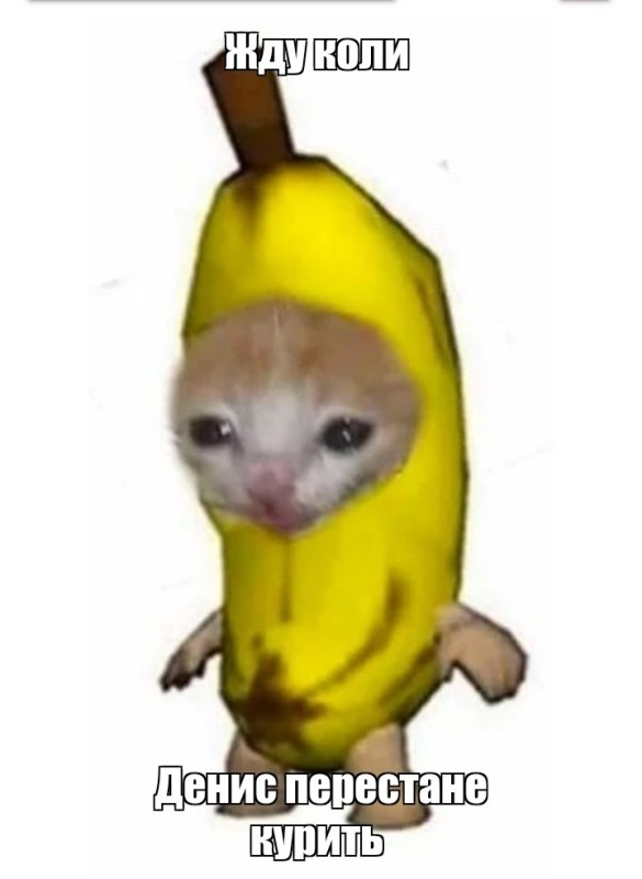 Создать мем: яя банана, кот банан, я банан