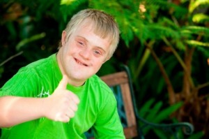 Create meme: down syndrome, smiling boy, boy