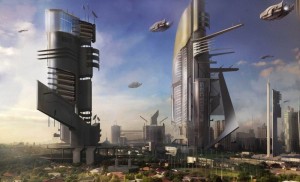 Create meme: city future fiction, futuristic city of the future