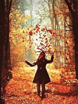 Фото Девушек Сзади В Осеннем Лесу