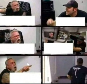 Create meme: American chopper meme, american chopper meme, american chopper