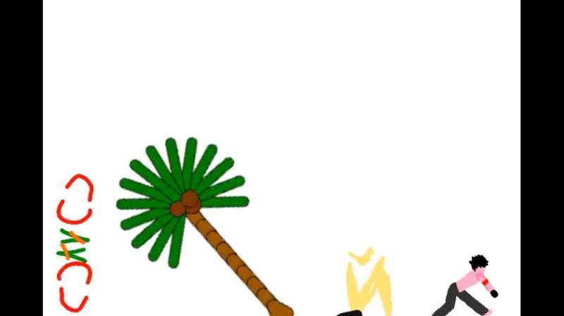 Create meme: battle of stickmen, Palm tree cartoon 2021, Herman draw cartoons 2