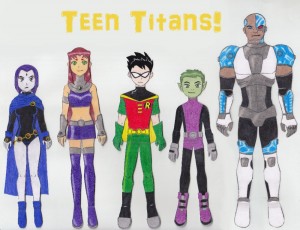 Создать мем: super sentai deviantart, костюм блайфаер из юных титанов, teen titans go арт