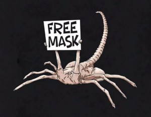 Create meme: packager, face-crab thing free hugs, facehugger
