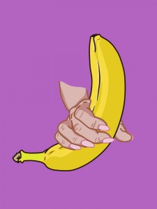 Create meme: the condom on the banana, banana