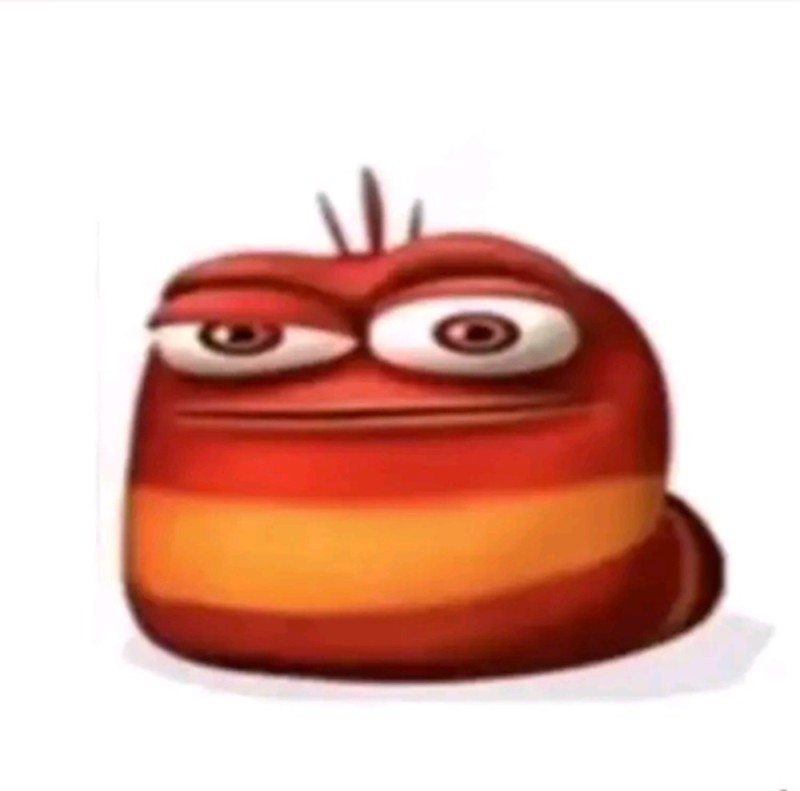 Create meme: larva red, pepe stickers, memes 