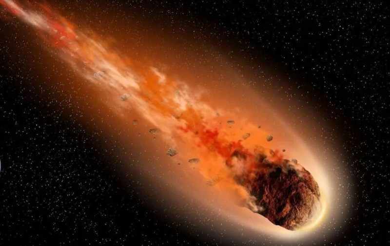 Создать мем: падающий метеорит, кометы и метеориты, падение метеорита