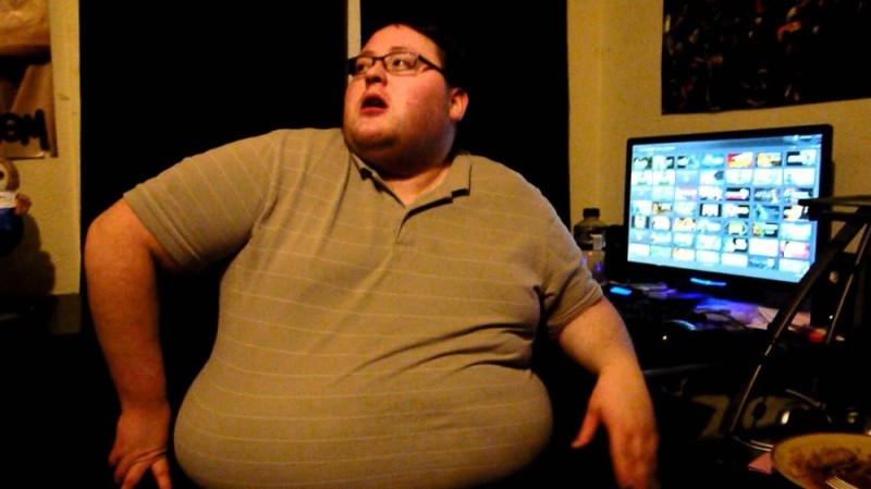Create meme: fat gamer, fat guys, people 