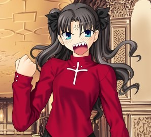 Создать мем: anime, fate stay night, tohsaka rin