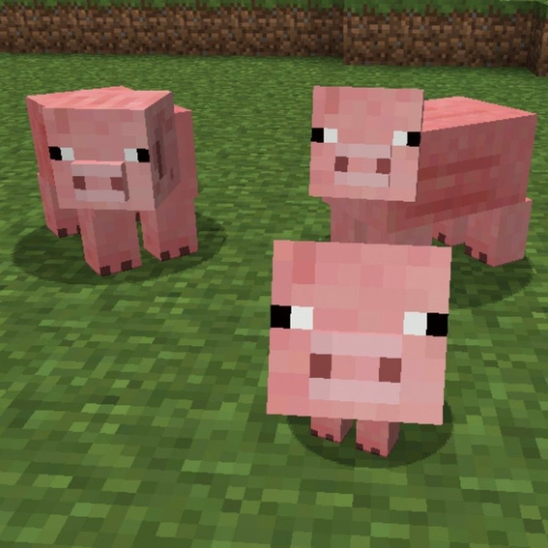 Create meme: minecraft mobs pig, a pig in minecraft, piggy from minecraft