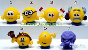 Create meme: toys kolobanga kinder, Smeshariki from kinder, chocolate egg kolobanga