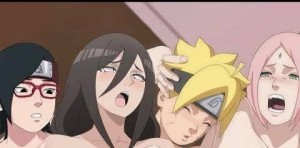 Create meme: Boruto: Next generation of Naruto, boruto and sarada kiss, boruto and sarada screenshots
