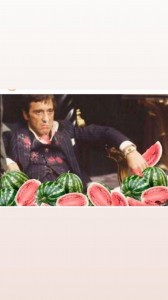 Create meme: watermelon, barge with Kavun, meme of al Pacino Scarface