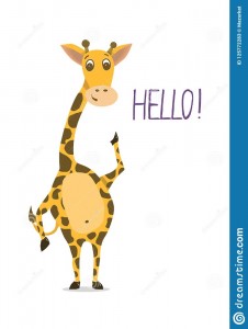 Create meme: giraffe illustration