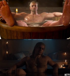 Create meme: The Witcher 3: Wild Hunt, Witcher to clean, Geralt in the bath figurine