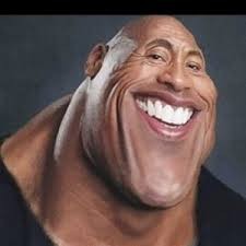 Create meme: Dwayne Johnson smile