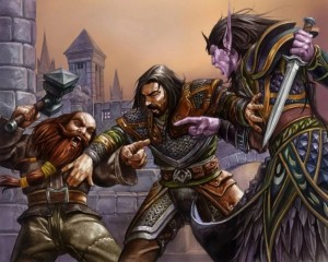 Create meme: characters fantasy, Warcraft elf and a dwarf, World of Warcraft