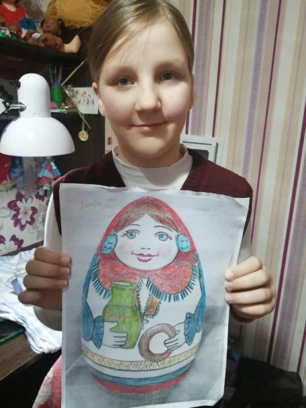 Create meme: drawing of a matryoshka doll, drawing a matryoshka doll, drawing of a Russian matryoshka doll