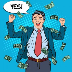 Create meme: pop art dollars, successful, money vector