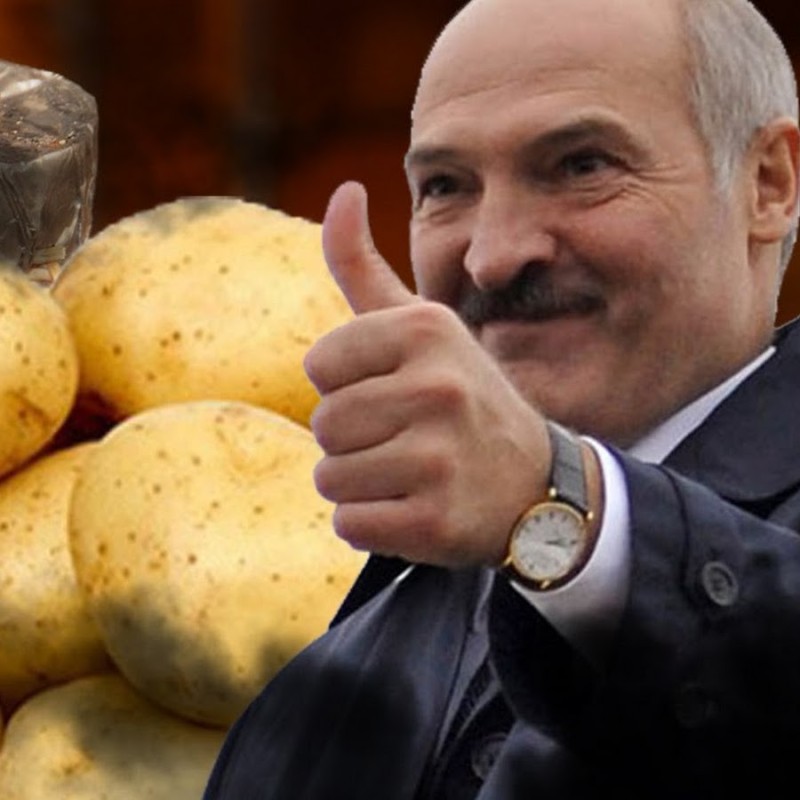 Create meme: lukashenko potatoes, lukashenko's potatoes, father potato is holy