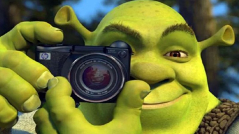 Create meme: Shrek, king, shrek with a camera, Shrek with camera
