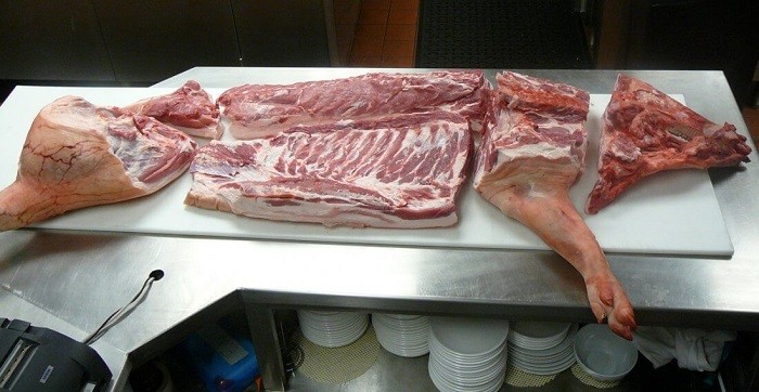 Create meme: pork carcass, pork meat , meat lamb