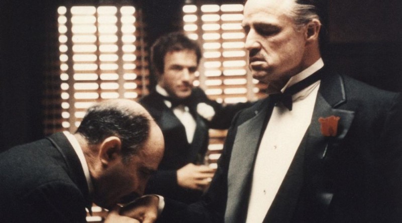 Create meme: don Corleone kissed his hand, michael corleone, the godfather