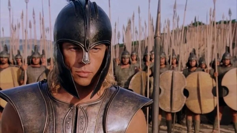 Create meme: Achilles and hector, troy 2004 film achilles, Achilles frame from the movie Troy