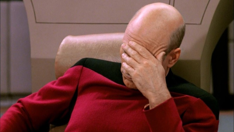 Create meme: facepalm meme, captain Picard facepalm, meme rukalizo