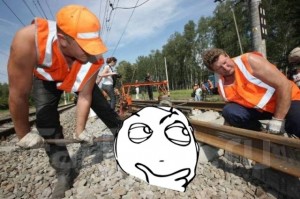 Create meme: railroad