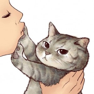 Create meme: illustration of a cute, drawings of cute cats, cute drawings