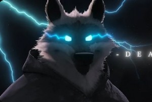 Create meme: anime, man wolf, blue wolf