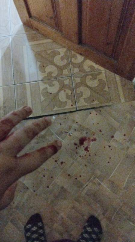 Create meme: in the blood, the floor is covered in blood, blood on the floor