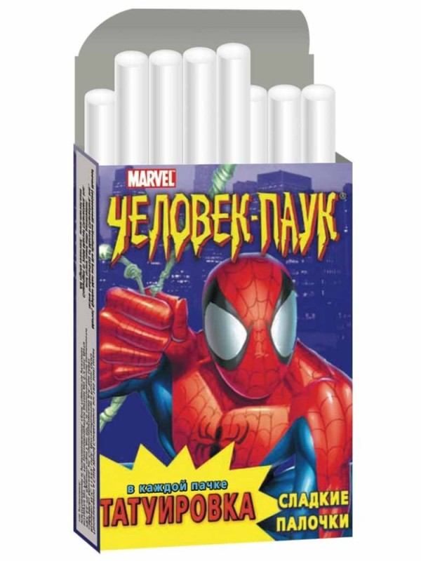 Создать мем: сахарные палочки человек паук, сладкие палочки, палочки человек паук