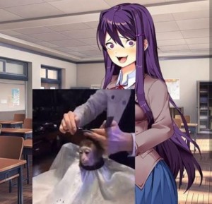 Создать мем: юри ддлк кадры, юри доки, ddlc yuri