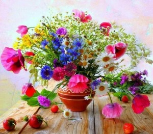 Create meme: a bouquet of wild flowers, wild flowers