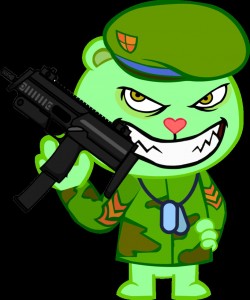 Create meme: happy tree friends, flippy, happy tree friends flippy