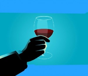 Create meme: vino, red wine, hand holding a glass of wine