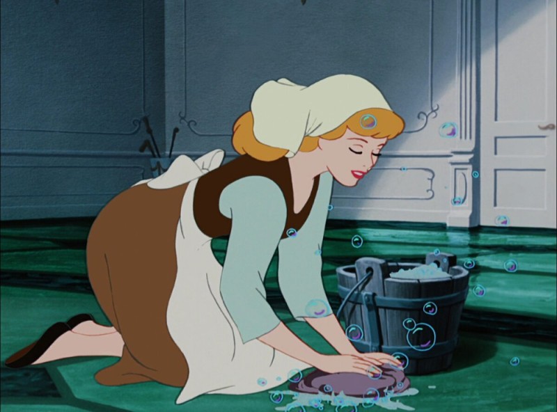 Create meme: Cinderella , cinderella washes the floor, soviet cinderella