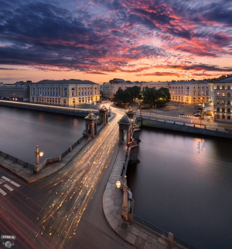 Create meme: Saint Petersburg, saint petersburg is beautiful, lomonosov bridge in St. petersburg