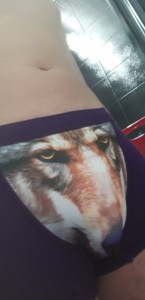 Create meme: cowards, briefs with a wolf joke, underpants with the face of a wolf