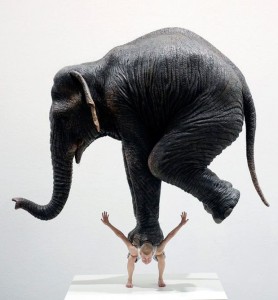 Create meme: sculpture, a huge elephant, elephant