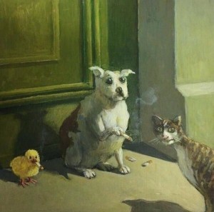 Create meme: oil painting, pictures, Pets