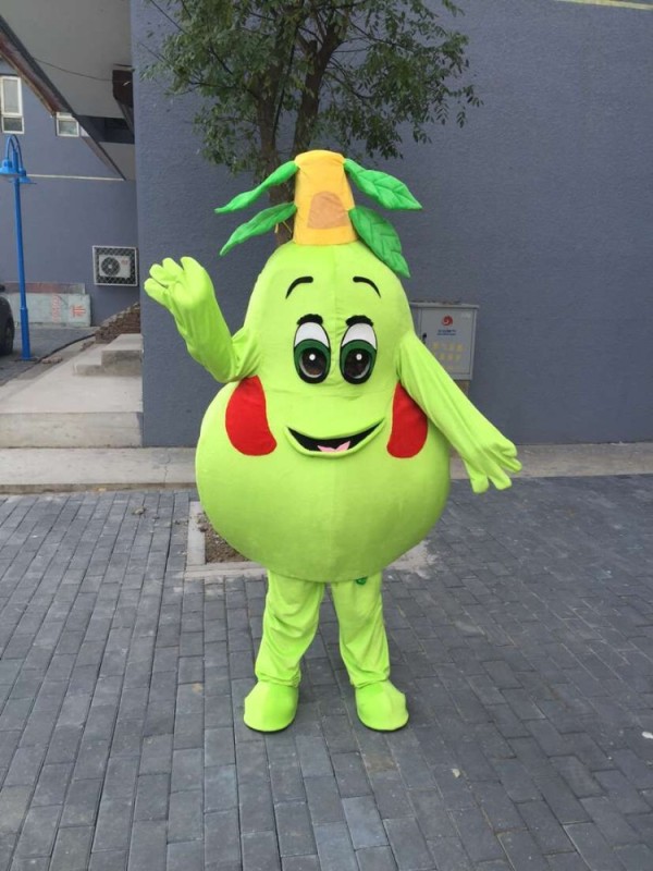 Создать мем: анимационный рекламный костюм груша, костюм овоща, костюм микроба зелёный