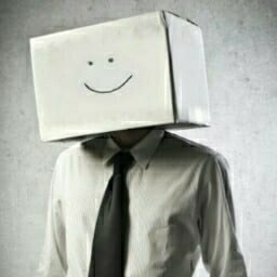 Create meme: a man with a box on his head, people , subscribers 