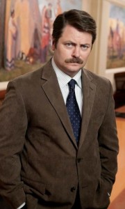 Создать мем: рон свонсон, nick offerman, я человек простой вижу